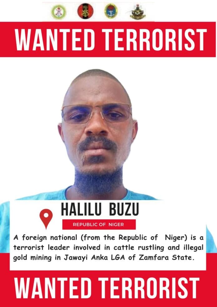 Poster for wanted Nigerien terrorist Buzu. Photo credit: Zagazola Makama.