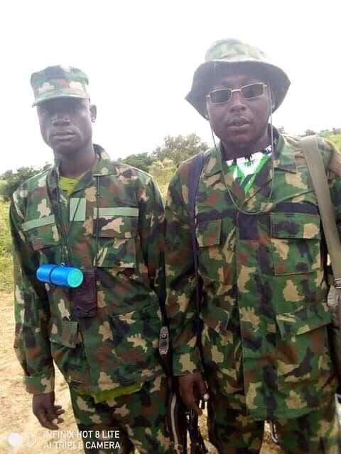 Undated photo of Kachala Ruga (left) and Alhajin Auta when both were Subcommanders of bandits loyal to Bello Turji in 2022. Credit: Neptune Prime.