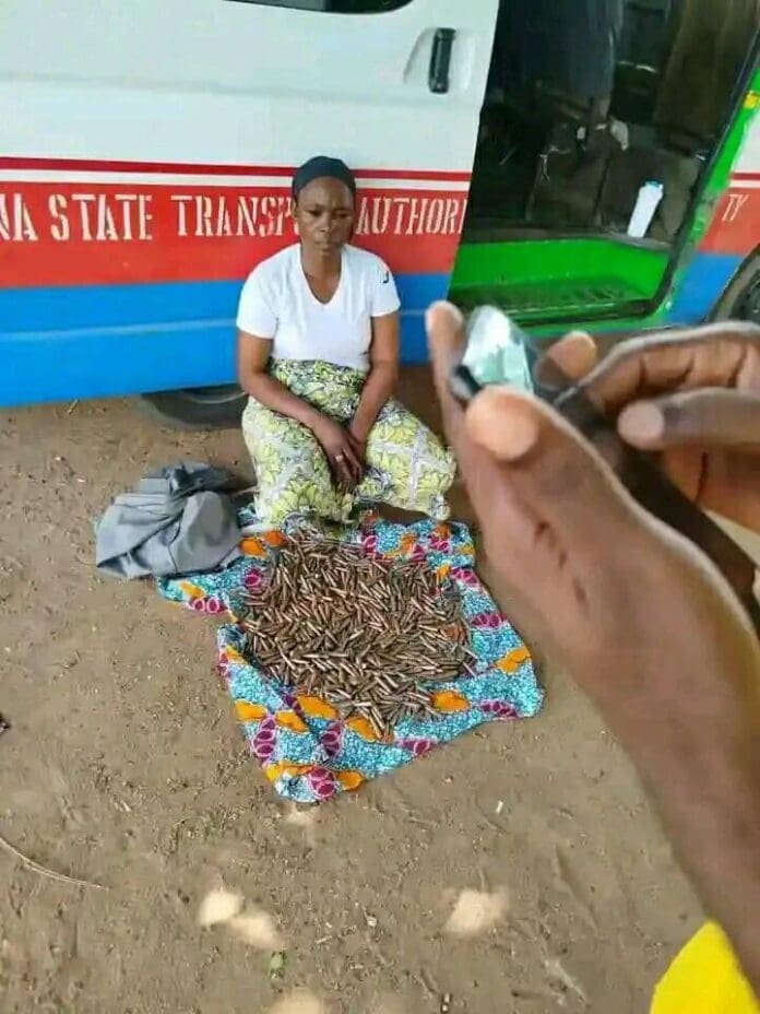 Aisha Abubakar with her consignment. Photo credit: X/@ZagazOlaMakama.