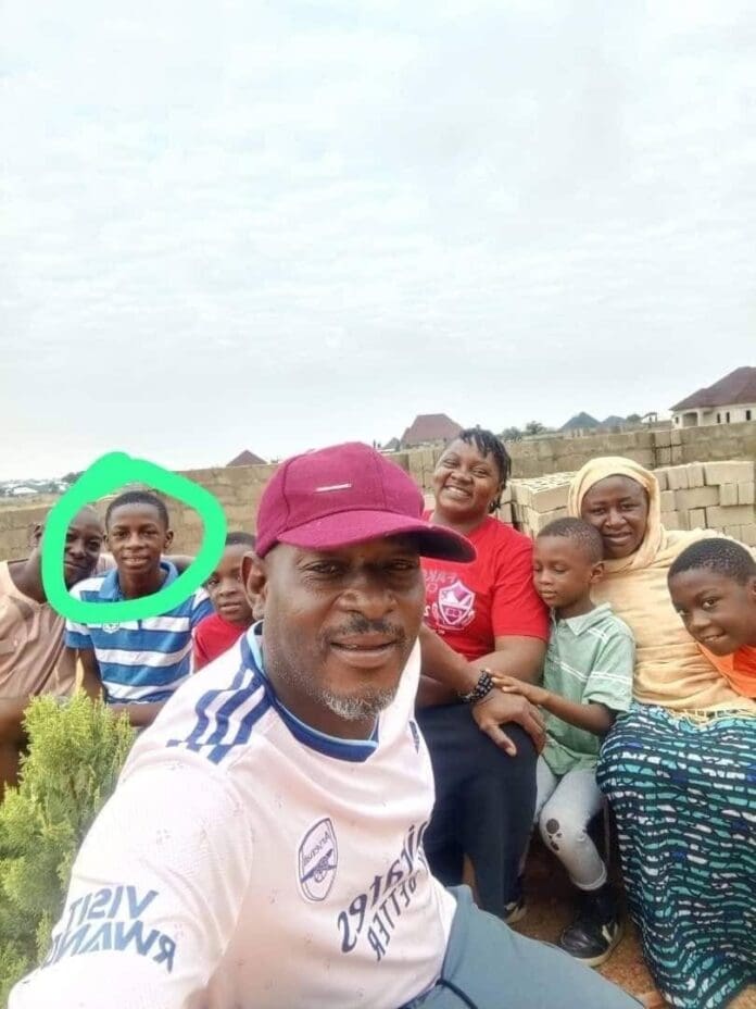 The Gimba family on an outing, the martyred Victor Gimba, 14, at left. Credit: Facebook friend timeline.