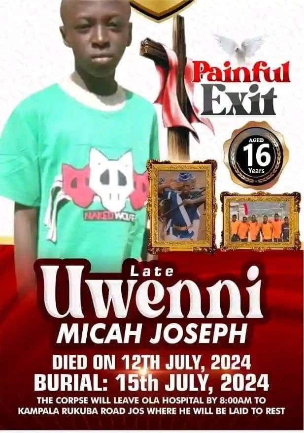 Obituary photo of late Uwenni Joseph who perished in Friday’s school collapse in Jos.