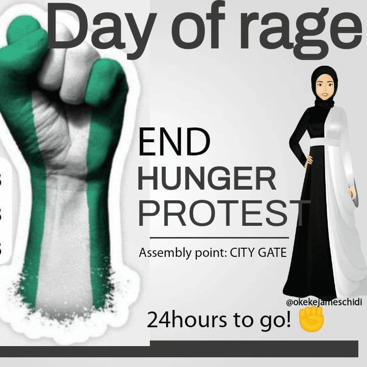 Graphic image depicting the ongoing nationwide protests in Nigeria - Courtesy - Facebook.