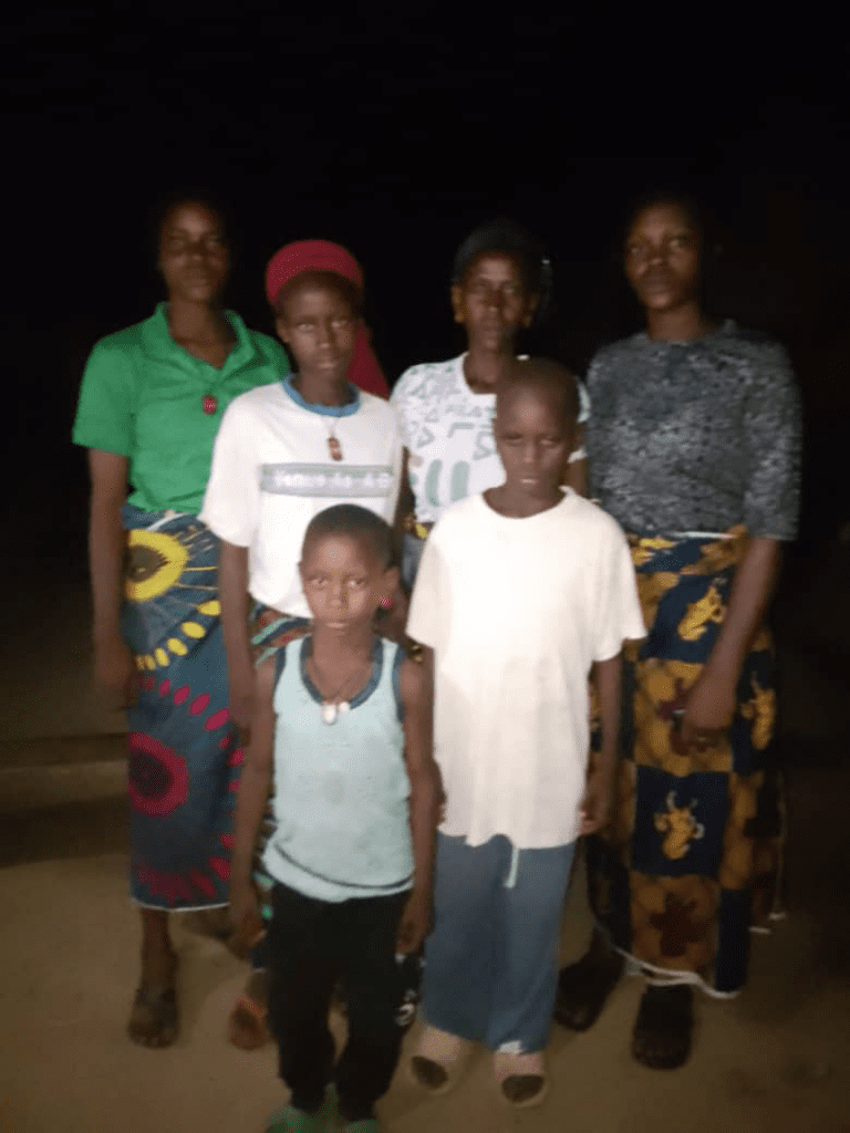 Mrs. Ehi Echechofu and her five children. Photo by Mike Odeh James.