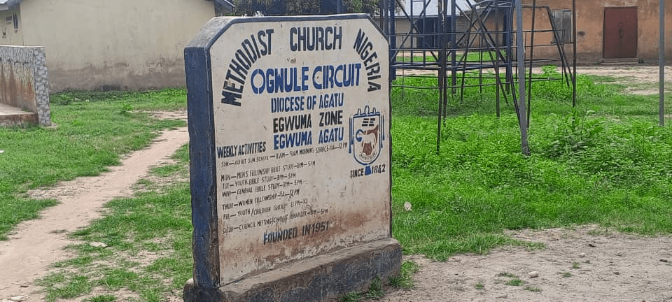 Methodist Tablet Marker. Egwuma after the Aug. 11, 2024 attack. Credit: Mike Odeh Jam