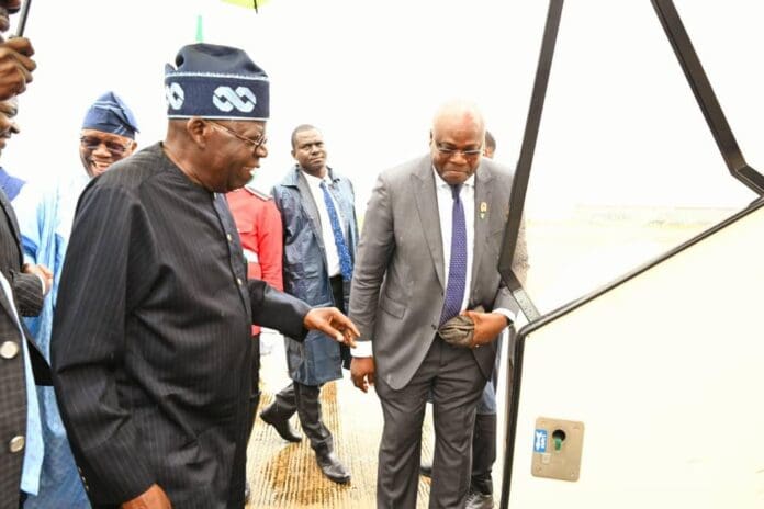 President Bola Tinubu departing Abuja for France on Monday. Photo credit: TheCable.