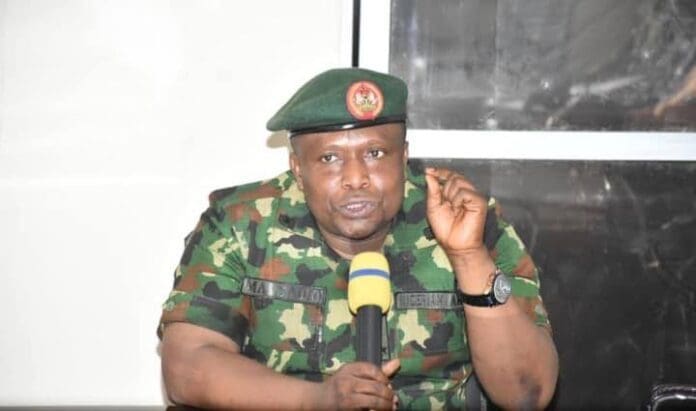 Dismissed Brigadier General M.A. Sadiq. Photo credit: X/@SaharaReporters.