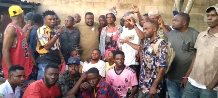 Ukum County chairman Jonathan Modi with some 