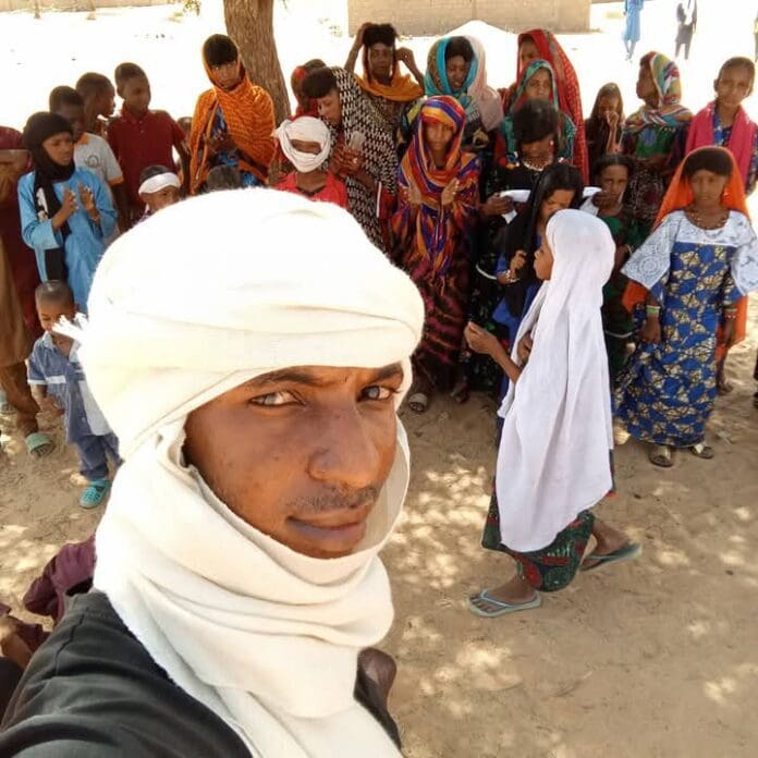 Evangelist Buba Adamu with members of his church in Maradi, Niger republic. Courtesy: Buba Adamu