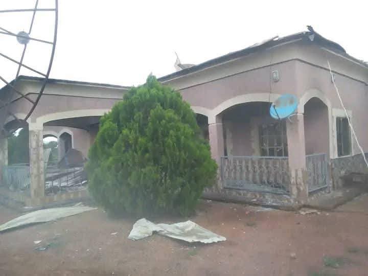 Burnt images of St. Paul Catholic Parish Aye-Twar Credit: Katsina-Ala Catholic Diocese Media.