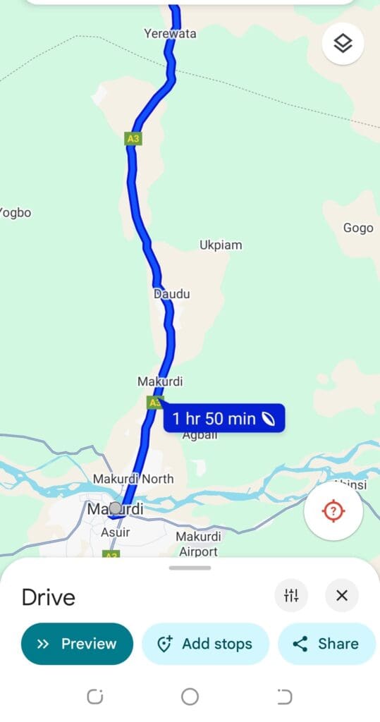 Pic 2: Locations in Guma County unders frequent Fulani terrorist Attacks  Credit: Google map
