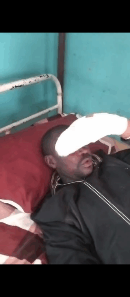 Video Screenshot photo of Luther Jeshak in a hospital Bed. Photo credit Sohotden Mathias. 