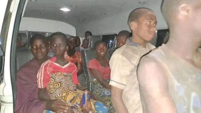 Terrorists release 100 students after negotiations. Photo credit: Ministry of Defense Facebook Page.