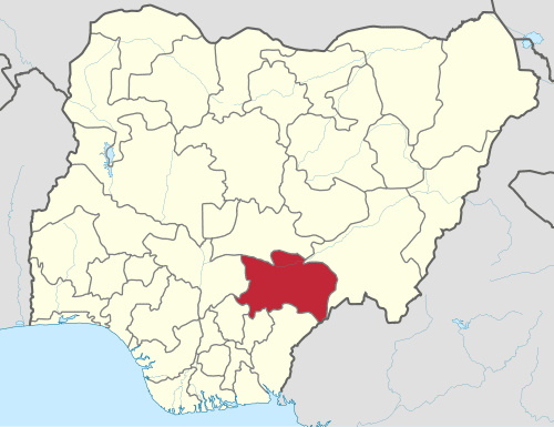 Location of Benue State in Nigeria 
Credit: Wikipedia 