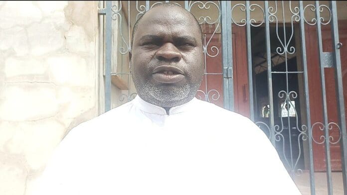 Rev. Fr Cletus Bua of St. Javier Parish Agagbe Credit: Ekani Olikita