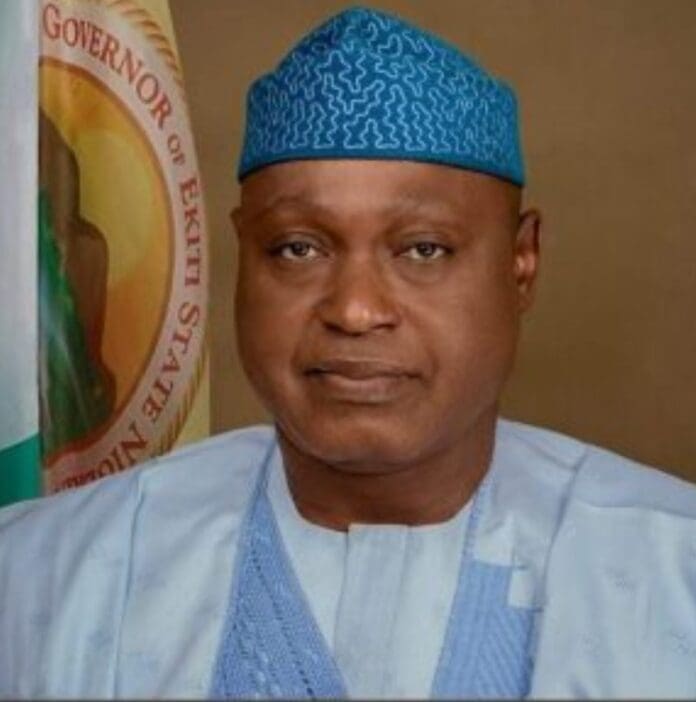 Hon. Abiodun Abayomi Oyebanji, executive governor of Ekiti state. Picture Courtesy: Ekiti state government media.