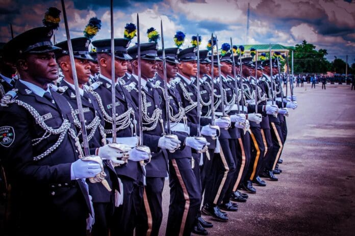 Officers of the Nigeria Police Force during a parade. Photo credit: Facebook/Nigeria Police Force. 