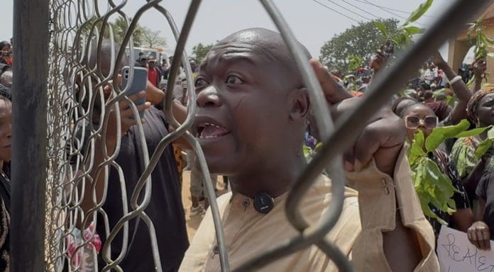 Community leader Jos Jarawa Elisha leads protest against army abuses on April 7th
