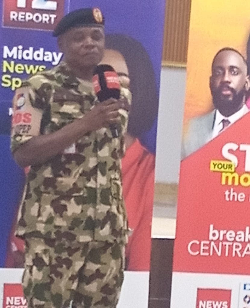 Brig. Gen Muhammed Sule Chief of Staff to the General Officer Commanding (GOC), 3 Division of the Nigerian Army in Jos, who spoke on the Rukuba killings and said the precision with which the attack was carried out raised suspicions. (CREDIT Luka Binniyat 