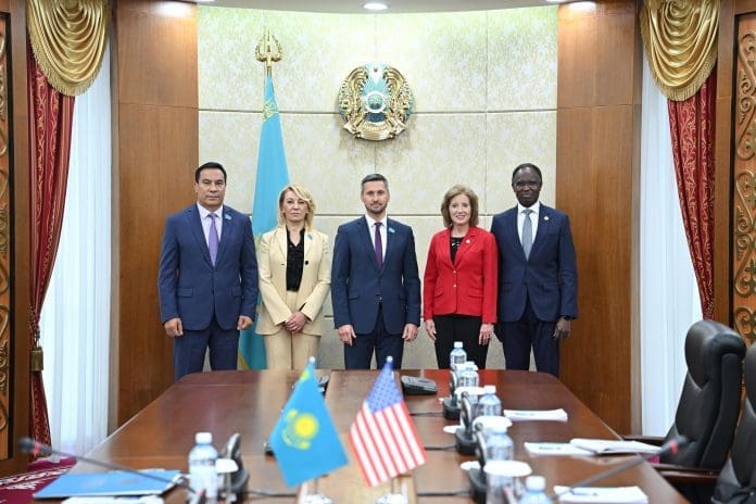 A delegation from the United States Commission on International Religious Freedom (USCIRF) led by Commission Chair Vicky Hartzler, in a group photo during their visit to Kazakhstan in June 2025. Courtesy – The U.S Embassy and Consulate in Kazakhstan