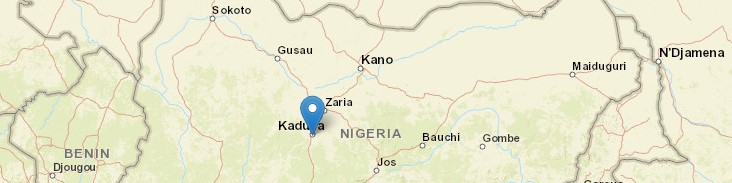 Map showing northern states in Nigeria