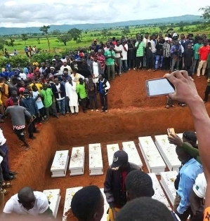 Aug. 1 funeral held for Christians killed on July 26, 2026 in Naridon village, Kauru County, Kaduna state | Photo Credit: Catholic Diocese of Kafanchan