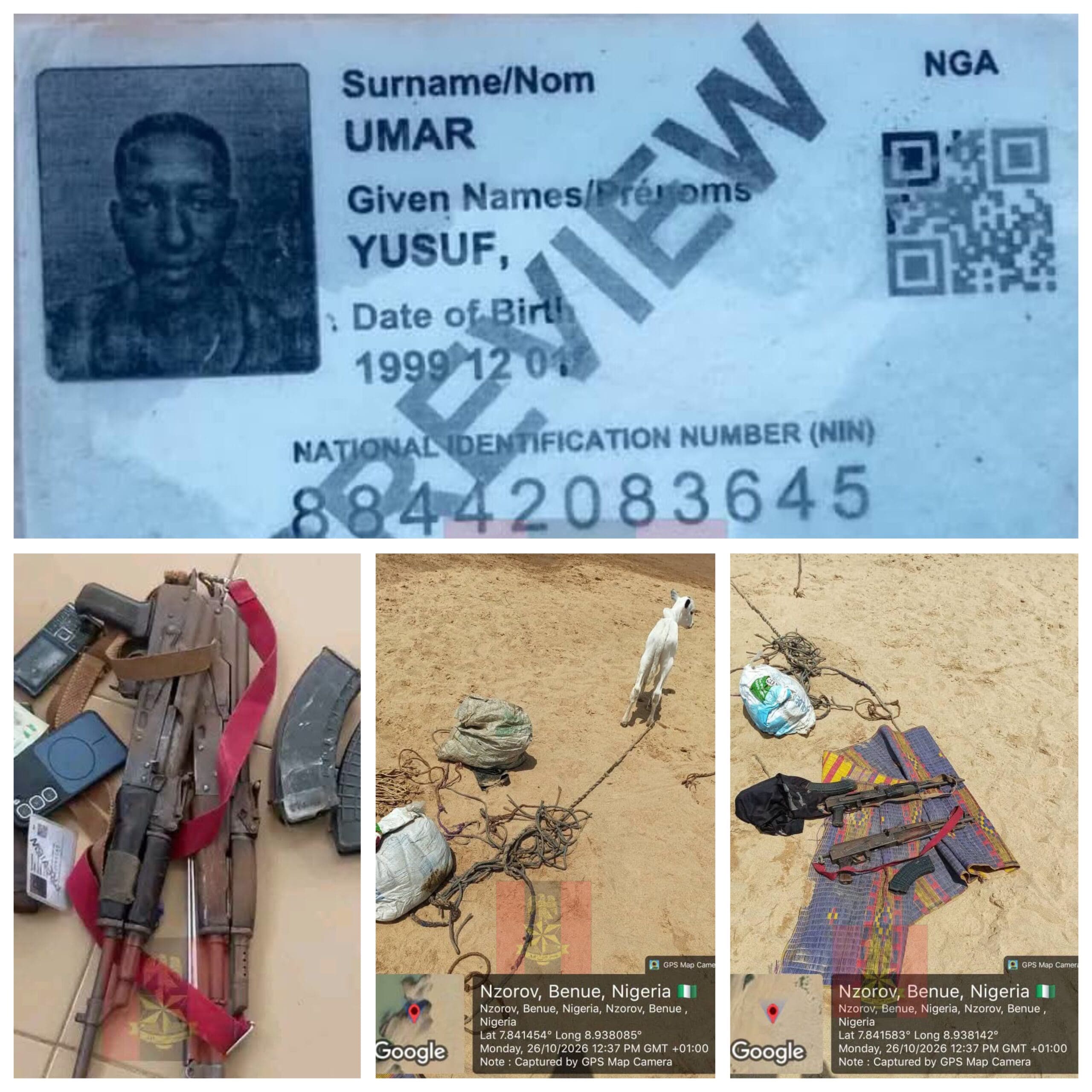 Nigerian Military Repels Terrorist Attack in Benue, Recovers Two AK-47 Rifles